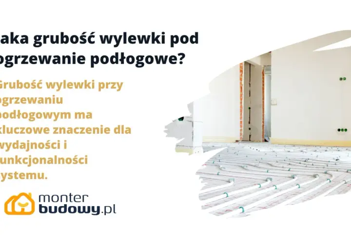 Instalacja ogrzewania podłogowego z rurkami na podłożu.